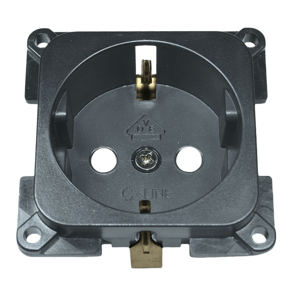 C-line wandcontactdoos camper en caravan 230 volt antraciet - verpakt