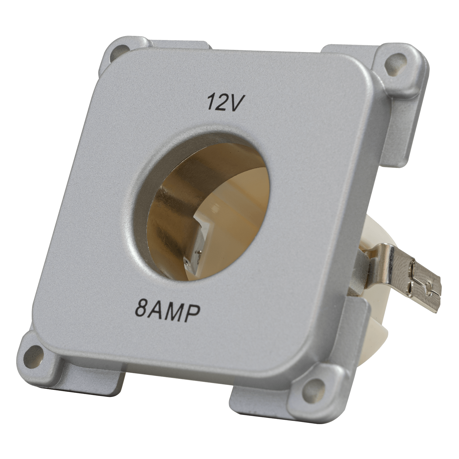 C-line 12 volt stopcontact camper en caravan zilver - verpakt