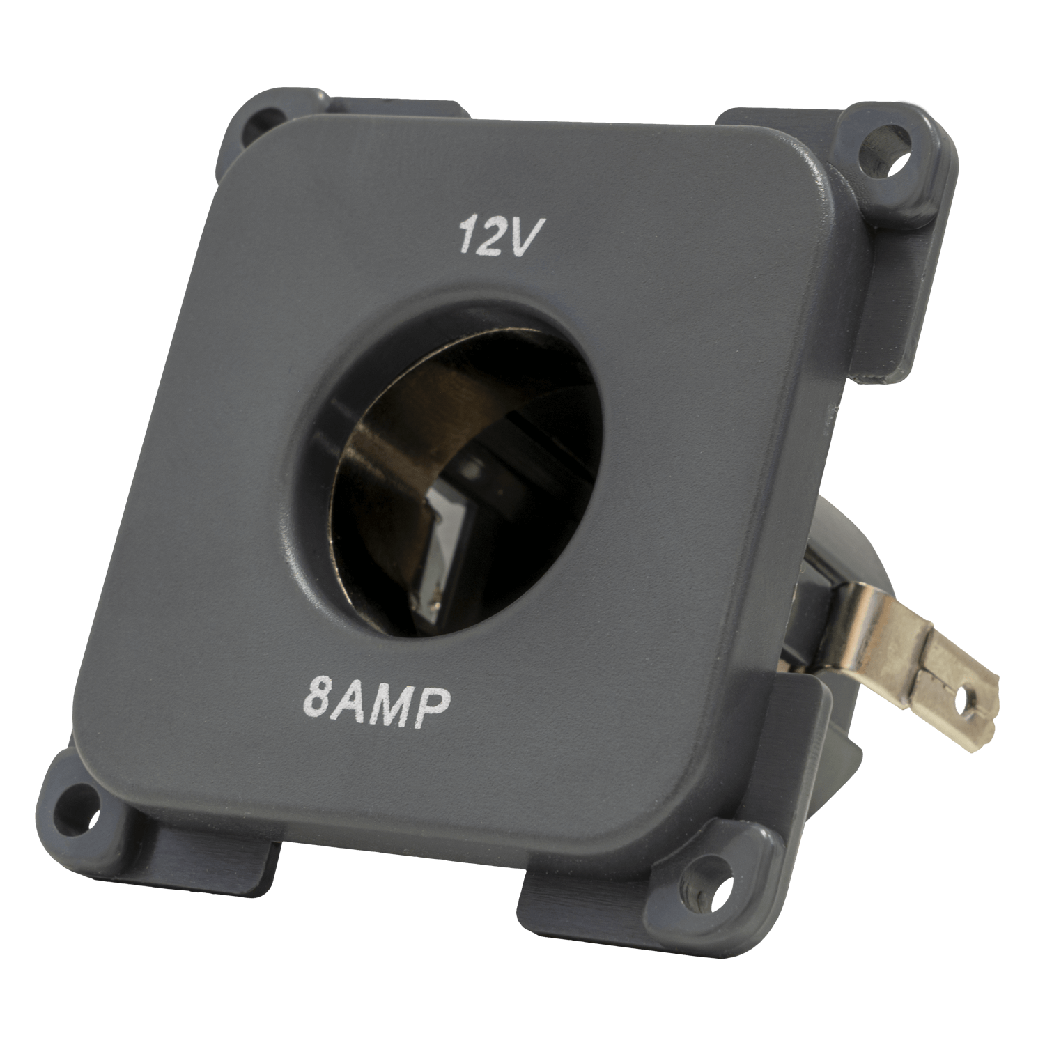 C-line 12 volt stopcontact camper en caravan antraciet - verpakt