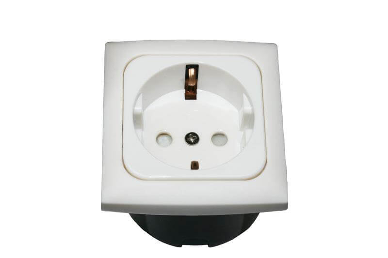 C-line wandcontactdoos met opal afdekraam wit - verpakt