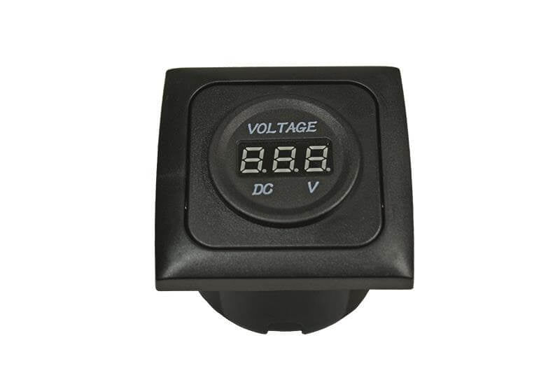 C-line voltmeter camper en caravan met opal afdekraam zwart - zonder verkoopverpakking