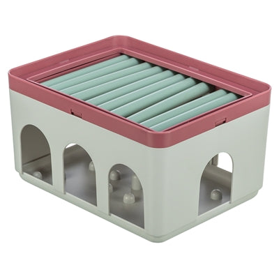Trixie Kattenspeelgoedbox met bordeauxrode strepen