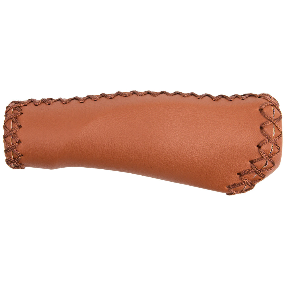 poignées Ergonomiques 125 mm simili cuir marron par set