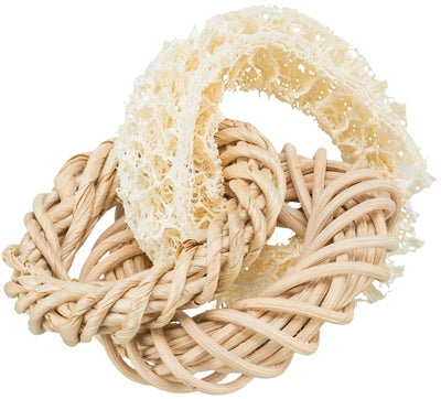 Trixie luffaring met rotan-en maisblad ring naturel
