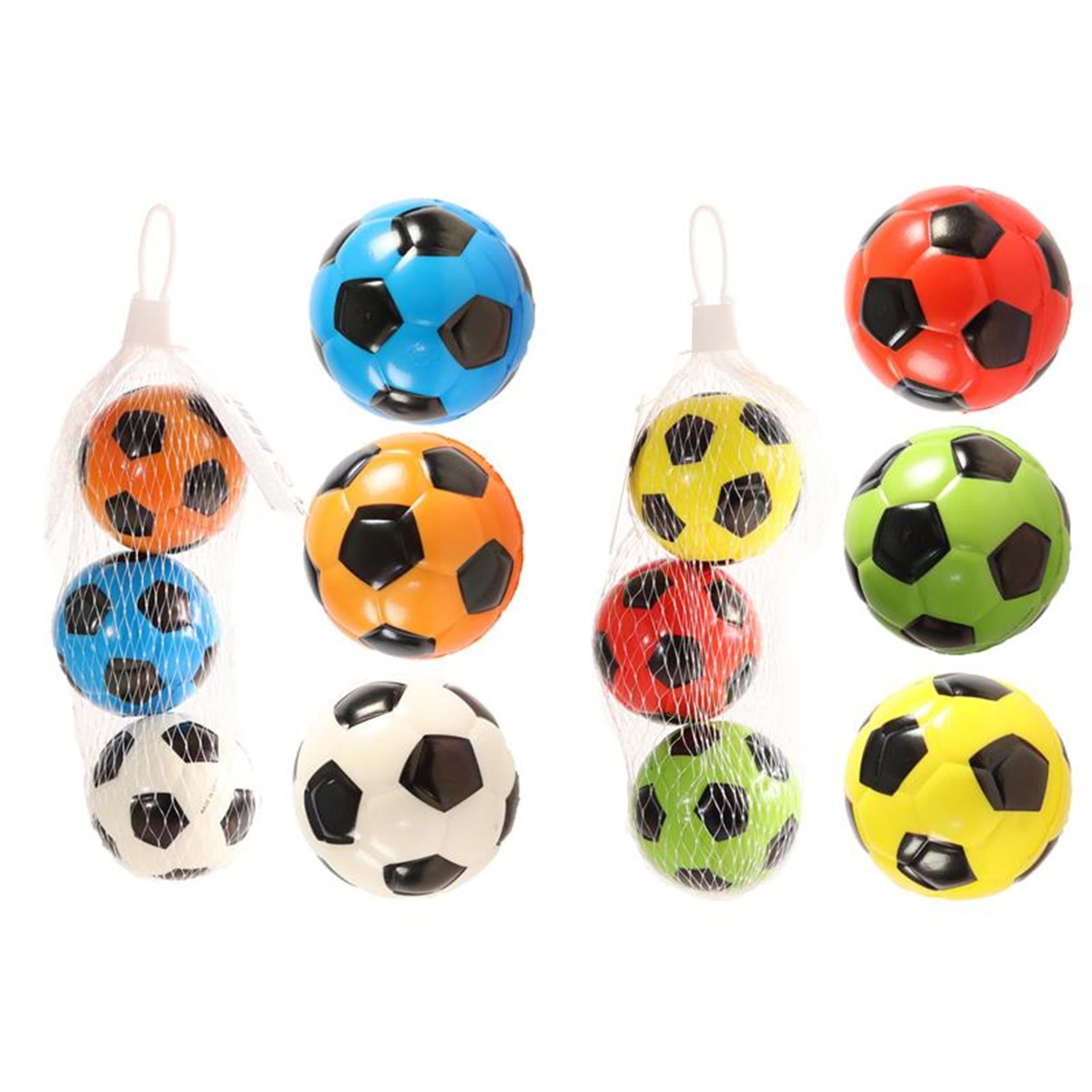 Voetballetjes 3 stuks in net ø6cm