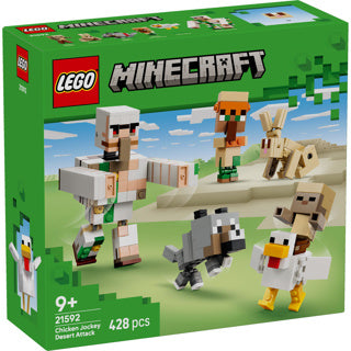 Lego minecraft kipberijder woestijnaanval speelgoed voor kinderen met personages 21592