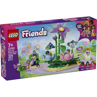 Lego friends draaiende theekopjesattractie met bloementhema speelgoed voor kinderen vanaf 7 jaar 42702