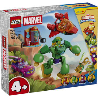 Lego ® ǀ marvel iron man en zijn fantastische vriendjes loki tegen team iron man - cadeau voor kinderen vanaf 4 jaar - 11211