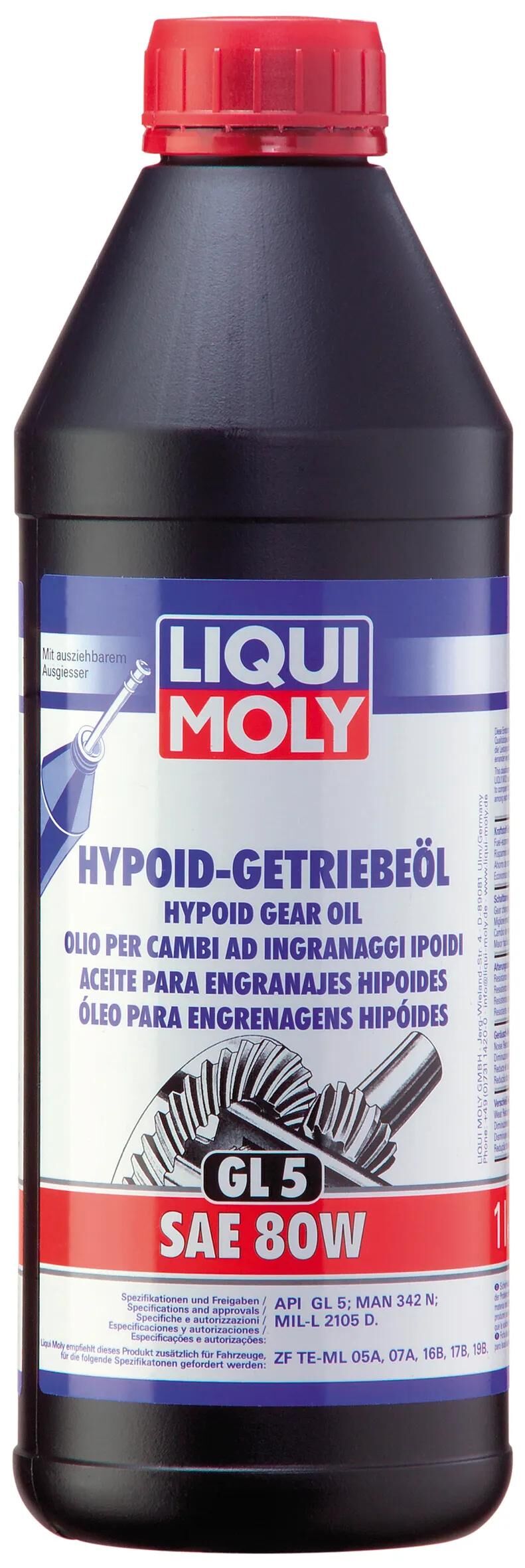 Liqui moly getriebeöl gl 5 hypoid gear oil sae80w lm gl5 1ltr.