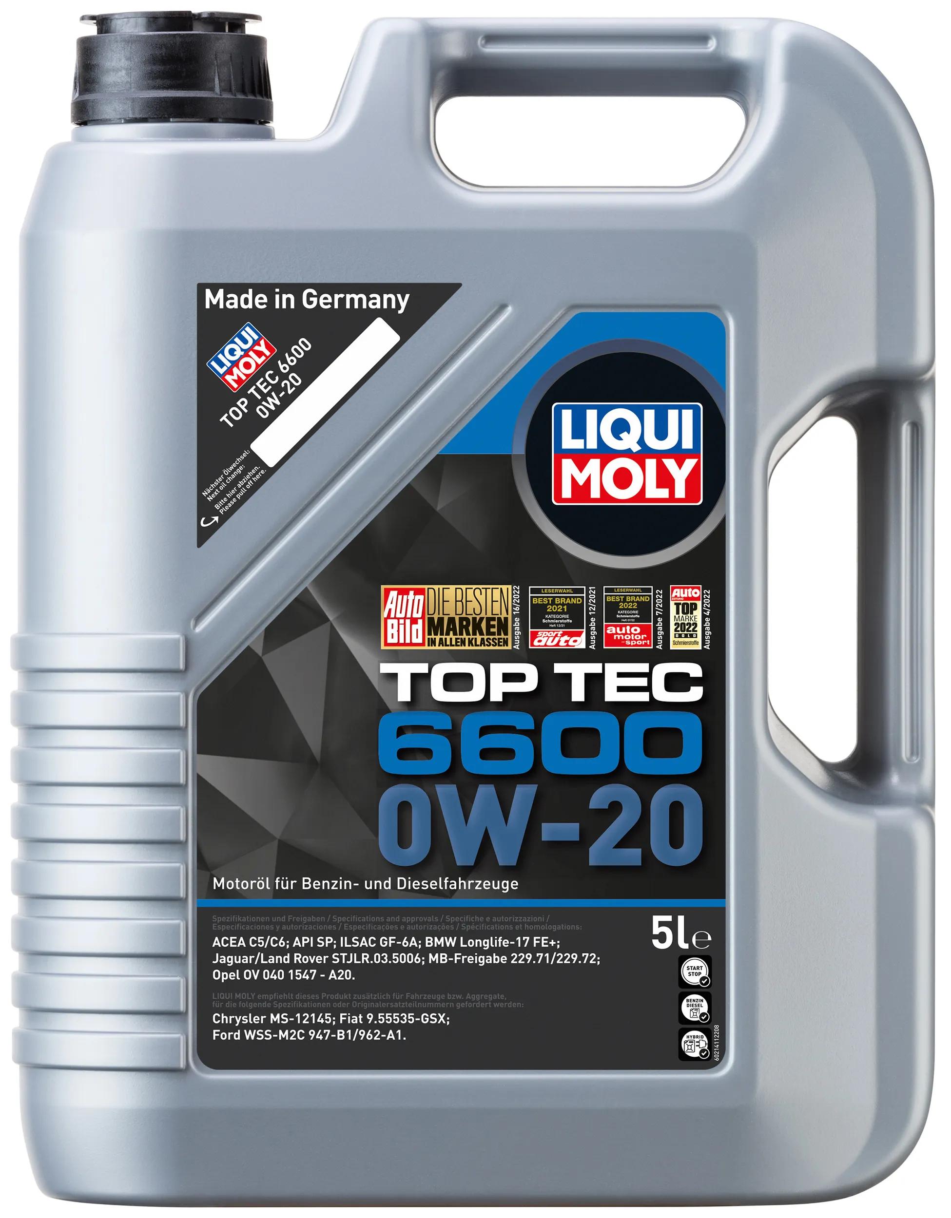 Liqui moly top tec 6600 5 l 0w-20