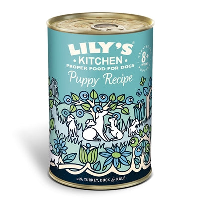 Lily's Kitchen hondenpuppy recept kalkoen eend boerenkool