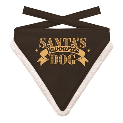 Plenty Gifts kerst bandana santa's favoriete hond zwart