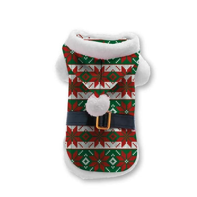 Plenty cadeaus kerst hondenjas kerstster rood groen