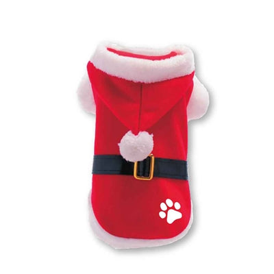 Plenty gifts kerst hondenjas kerstman poot rood