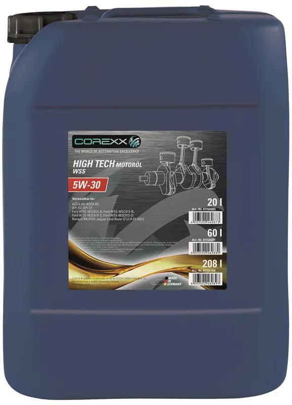 Corexx motoroil 5w-30 20 l high tech wss