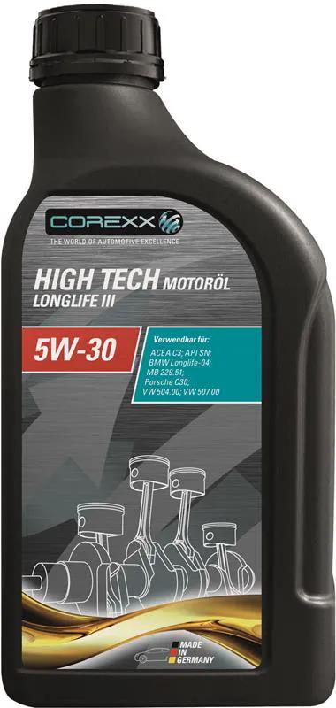 Corexx motor oil 5w30 1l high tech ll3