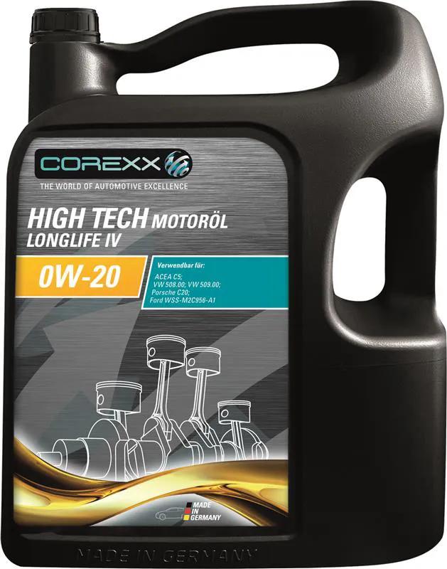 Corexx motoroil 0w-20 5 l high tech ll iv