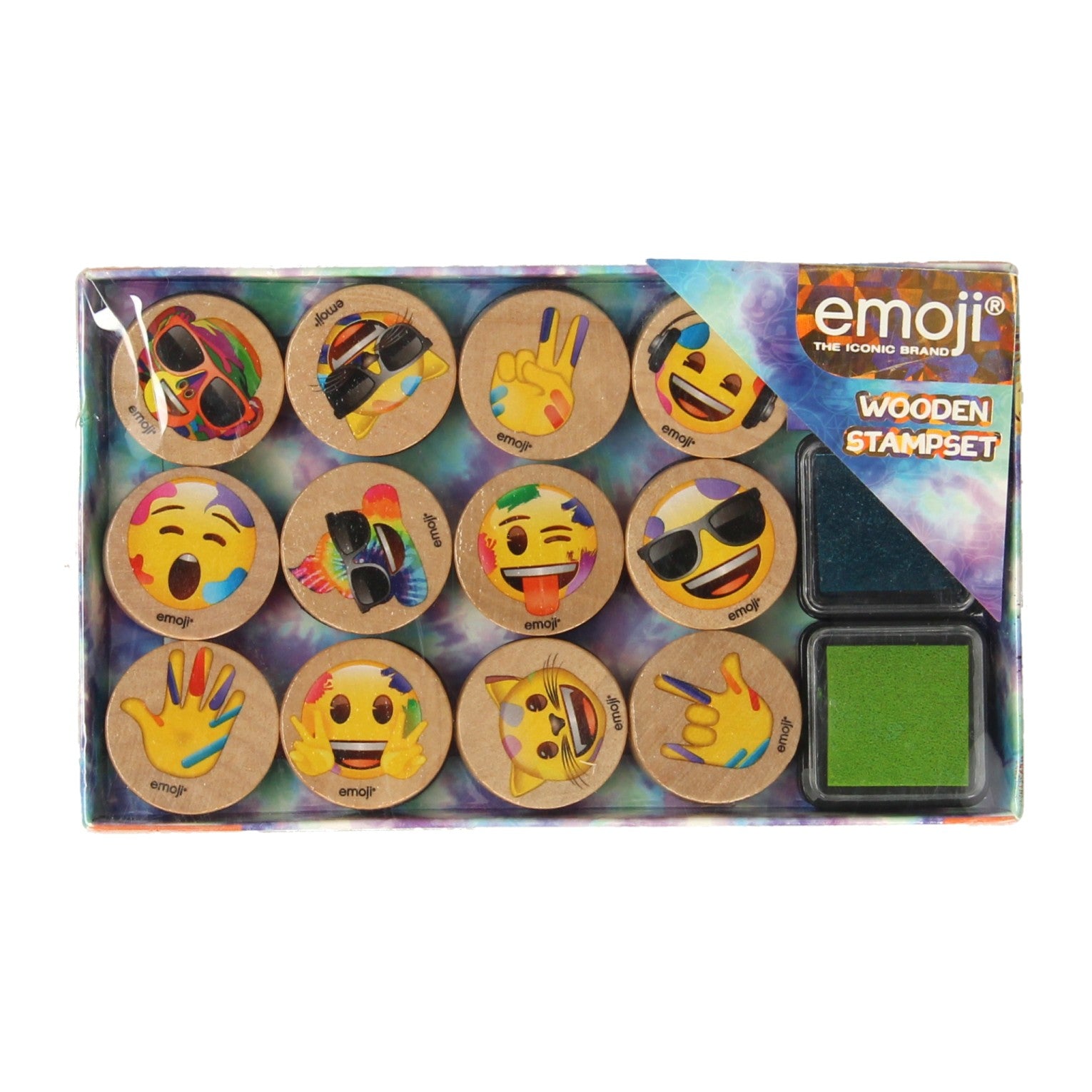 Emoji houten stempelset