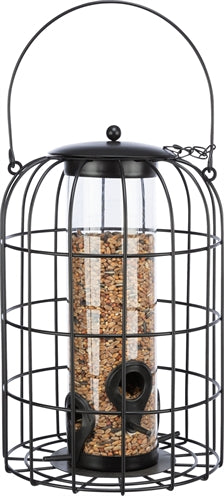 Trixie voerdispenser met gaasbescherming zwart