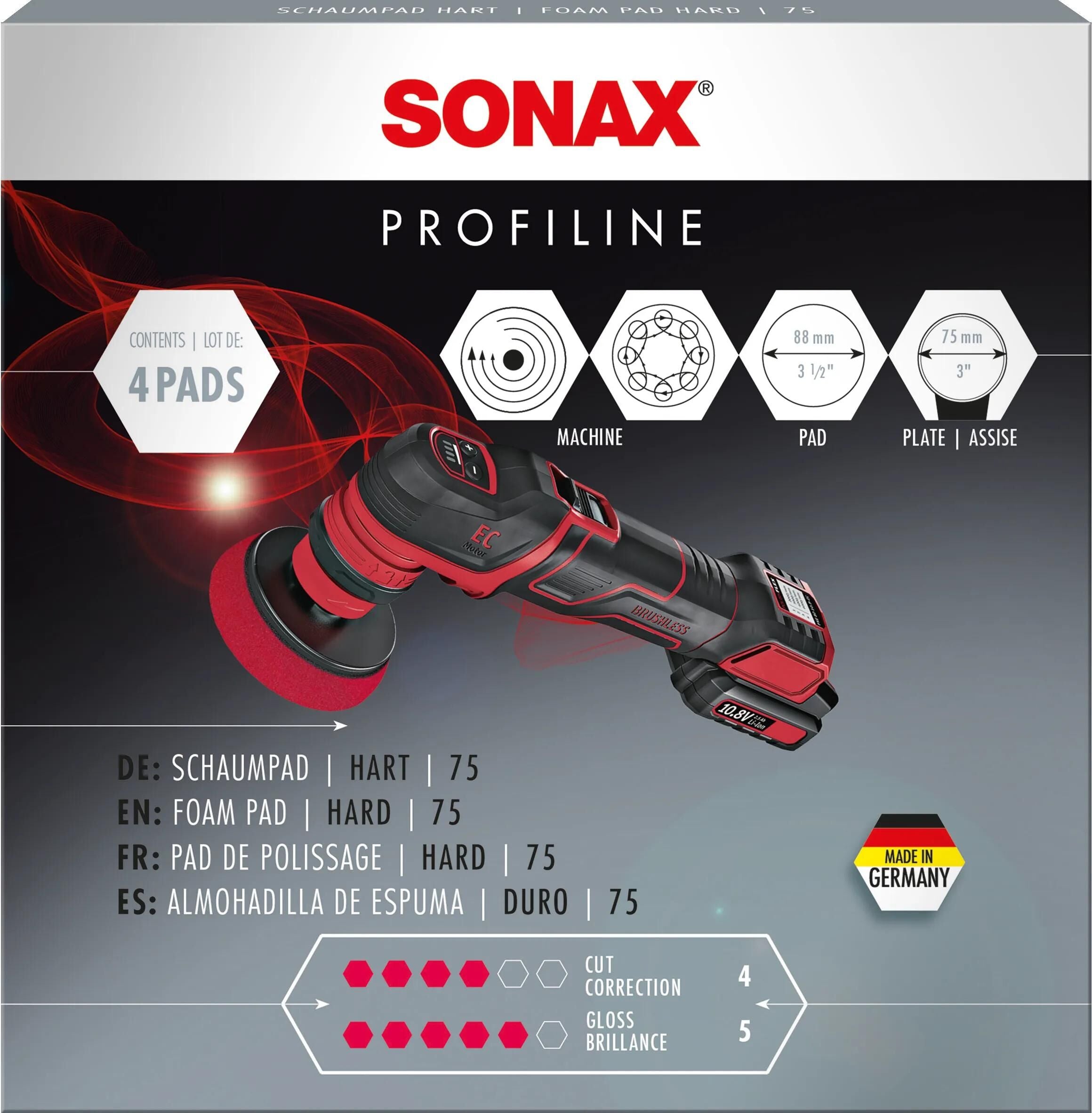 Sonax polijstspons foam pad hardeners 75