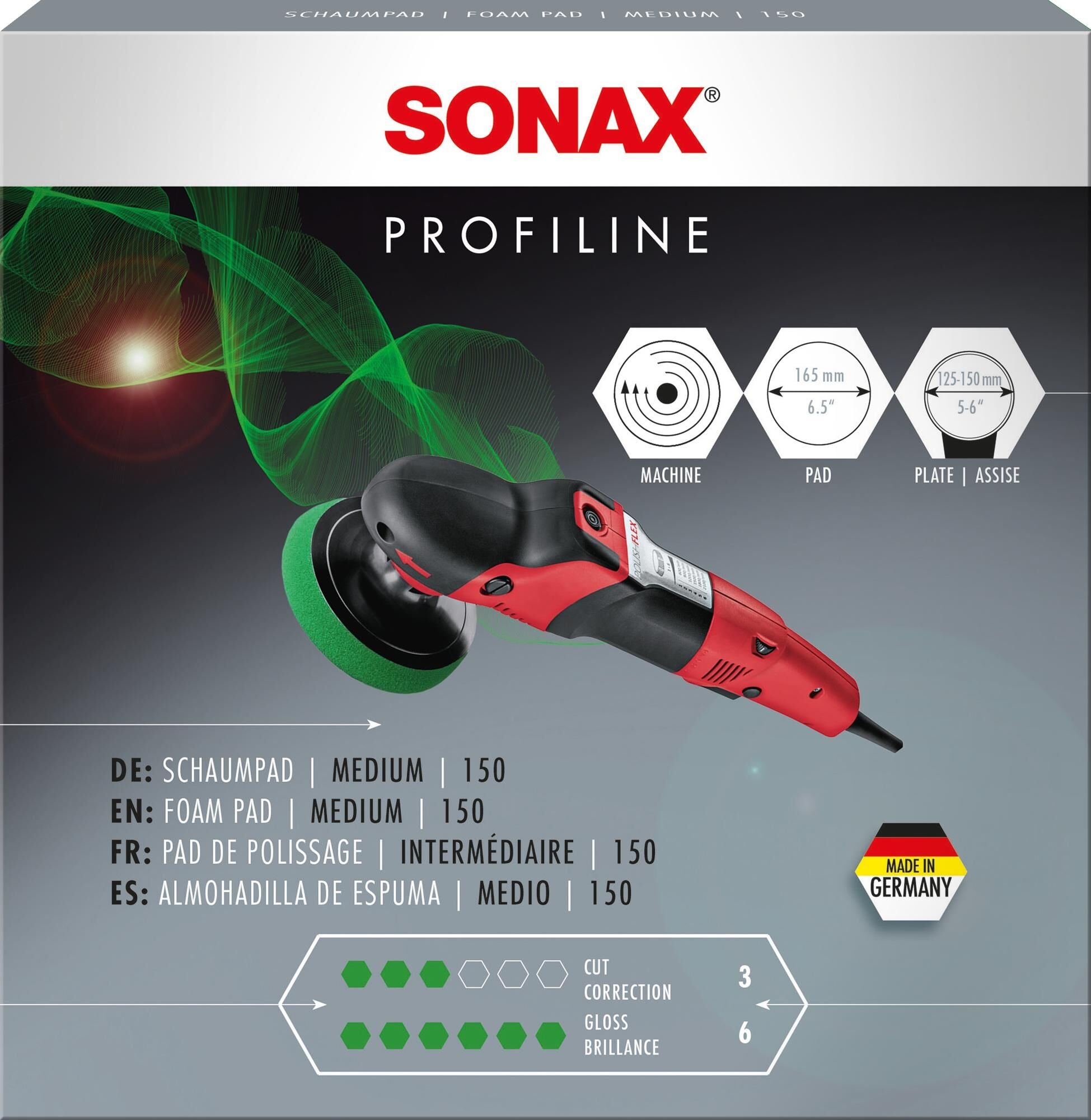 Sonax polijstspons foam pad medium 150
