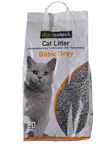 Agriselect Basic grijze kattenbakvulling
