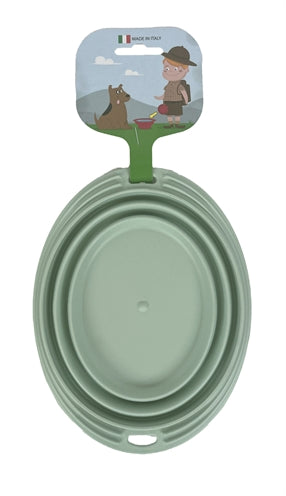 Happy pet mad about huisdieren voerbak drinkbak opvouwbaar salie groen