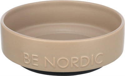 Trixie be nordic voerbak hond keramiek rubber taupe