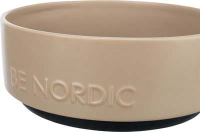 Trixie be nordic voerbak hond keramiek rubber taupe