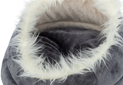 Trixie hondenmand minou rond soft edition grijs lichtgrijs