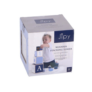 Jipy stapeltoren hout blauw