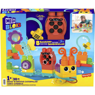Mega Bloks Move'N Groove Caterpillar Bouwset, 30dlg.