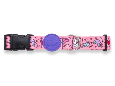 Morso halsband hond gerecycled lief tweet roze