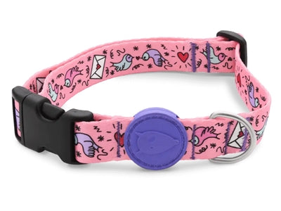 Morso halsband hond gerecycled lief tweet roze