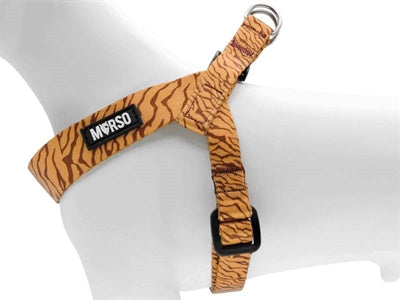 Morso Mini hondentuig verstelbaar gerecycled jungletrommel oranje