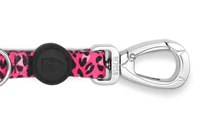 Morso adjustable recycled dog leash bubble leo pink
