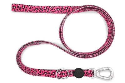 Morso adjustable recycled dog leash bubble leo pink
