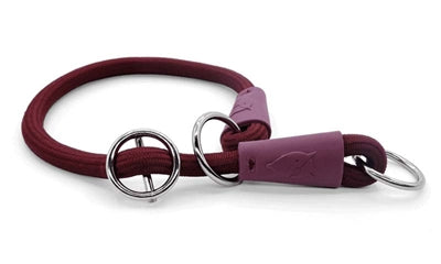 Morso Halve slip halsband hond zacht touw gerecycled paars paars