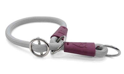 Morso Halve slip halsband hond zacht touw gerecycled grijs grijs