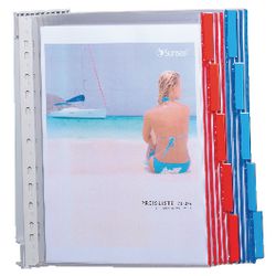 Wanddisplaysystemen durable 569100 blauw, rood 1 stuk