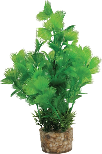 Zolux Ornament pastic plant op stenen diverse soorten