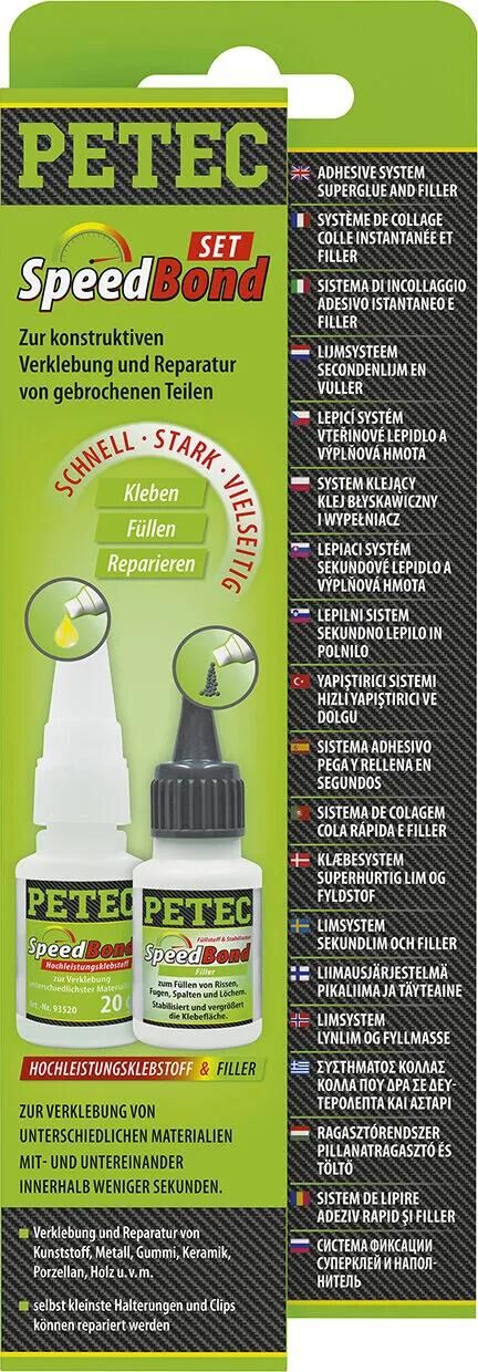 Petec universele lijm speedbond high performance adhesive speedbond m.filler