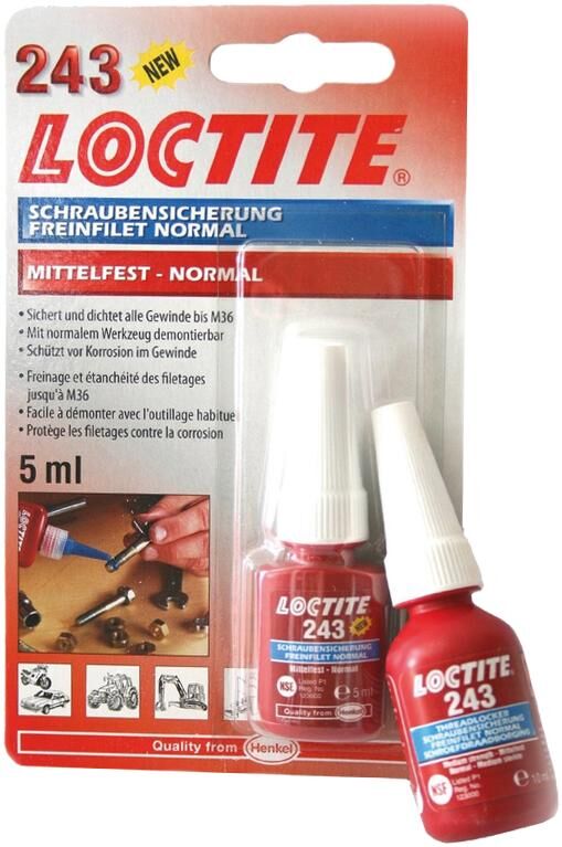 Loctite 243 primerless threadlocker 5ml