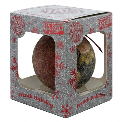 Plenty Gifts kerstbal mat franse bulldog rood