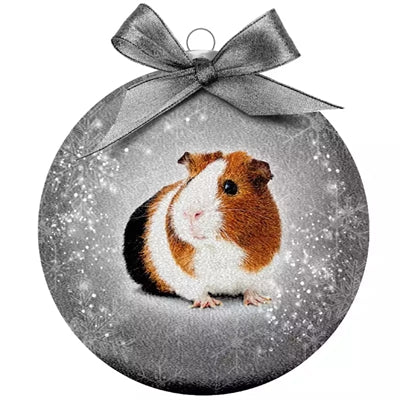Plenty Gifts kerstbal frosted cavia zilver