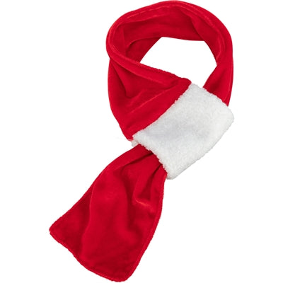 Trixie kerstsjaal fluweellook rood wit