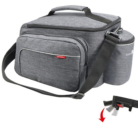 Abi klickfix enkele fietstas achter rackpack sport uniklip grijs