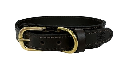 Sazzz Halsband hond pionier leer donkerbruin