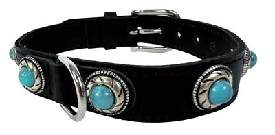 Sazzz Halsband hond Adventure Stone leer zwart