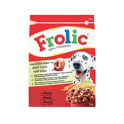 Frolic droog met rundvlees